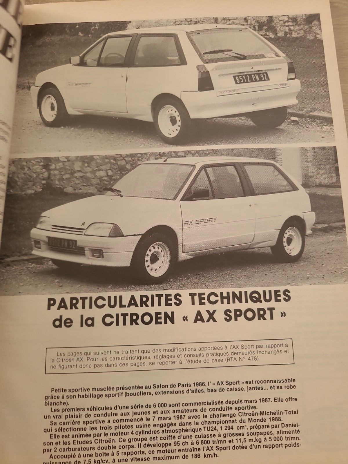 RTA Revue Technique Automobile 8 Modèles Évolution 1987 (Liv225)