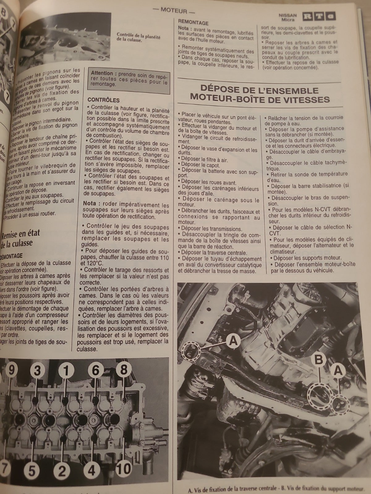 RTA Revue Technique Automobile Nissan Micra Après 93 1995 (Liv190)