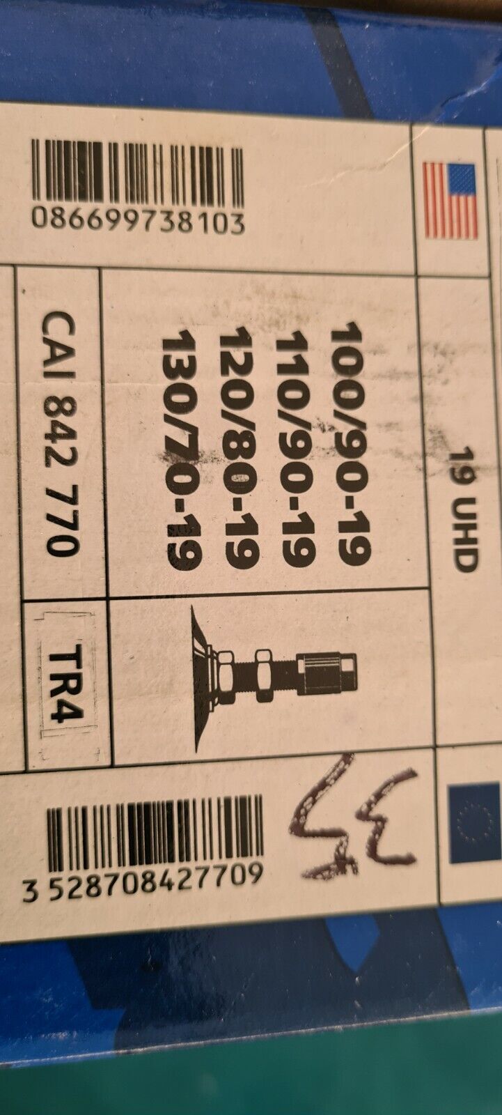 Chambre à air michelin 130 70 19 (code PE5)