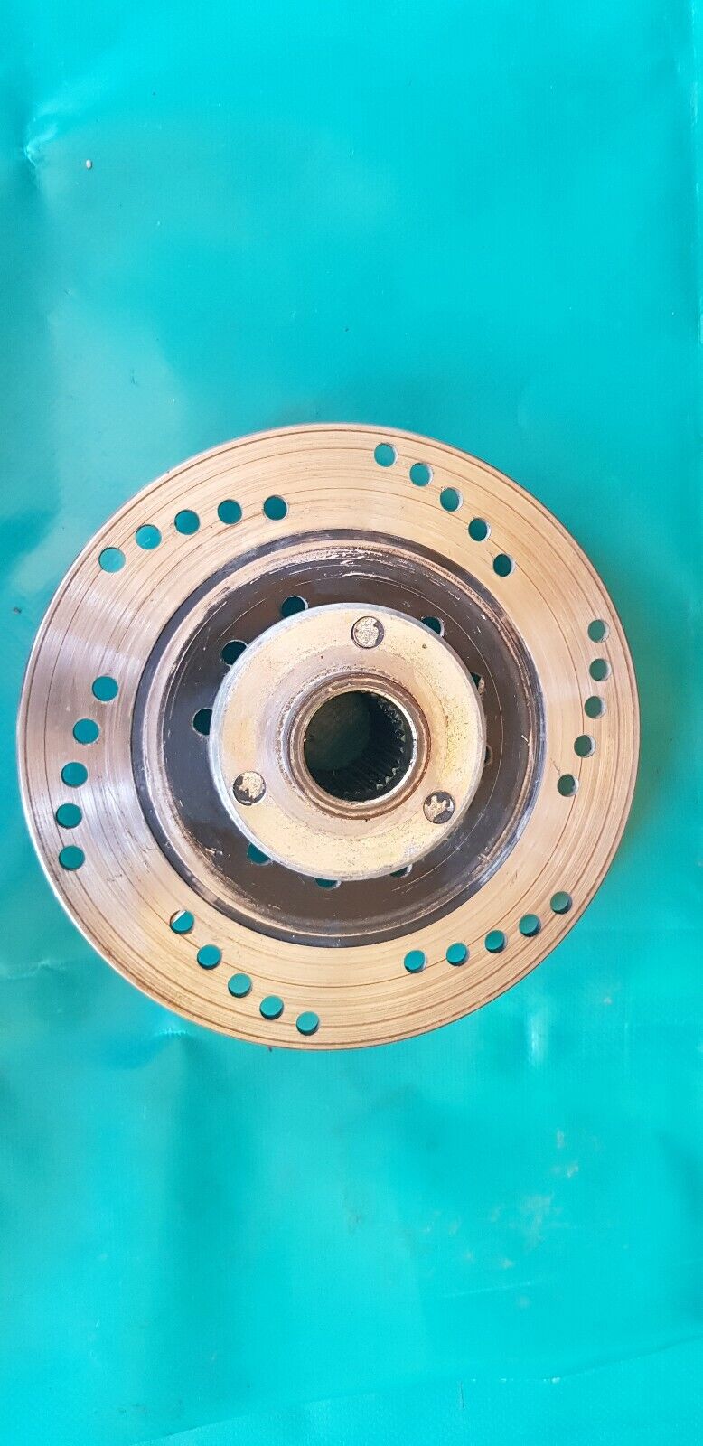 Disque de frein avec porte disque  masaï masai 100cc 2t  L100 A1 2004 (dinli)