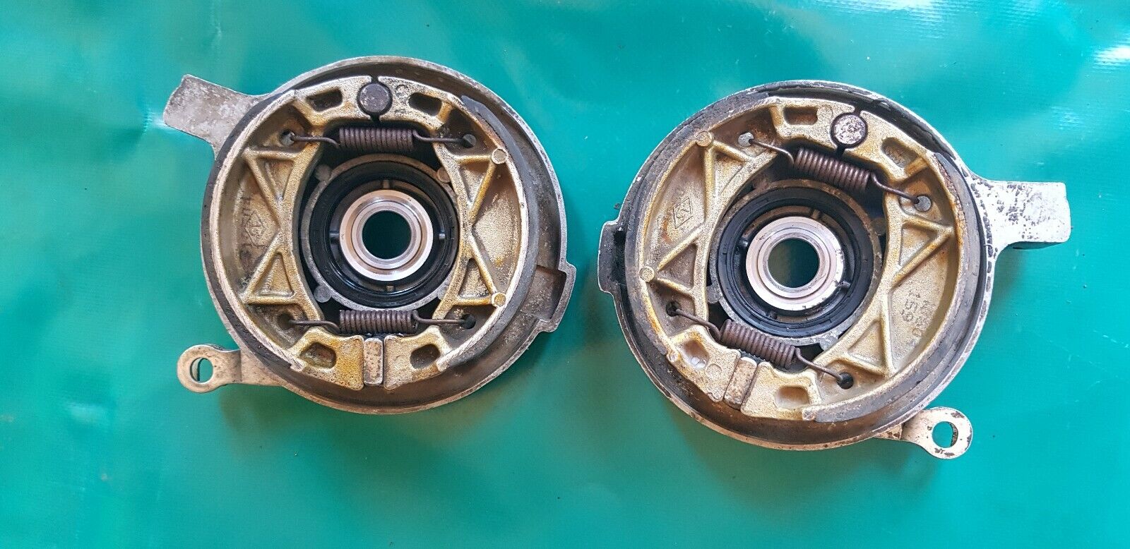 Paire de tambours de freins avant  masaï masai 100cc 2t  L100 A1 2004 (dinli)