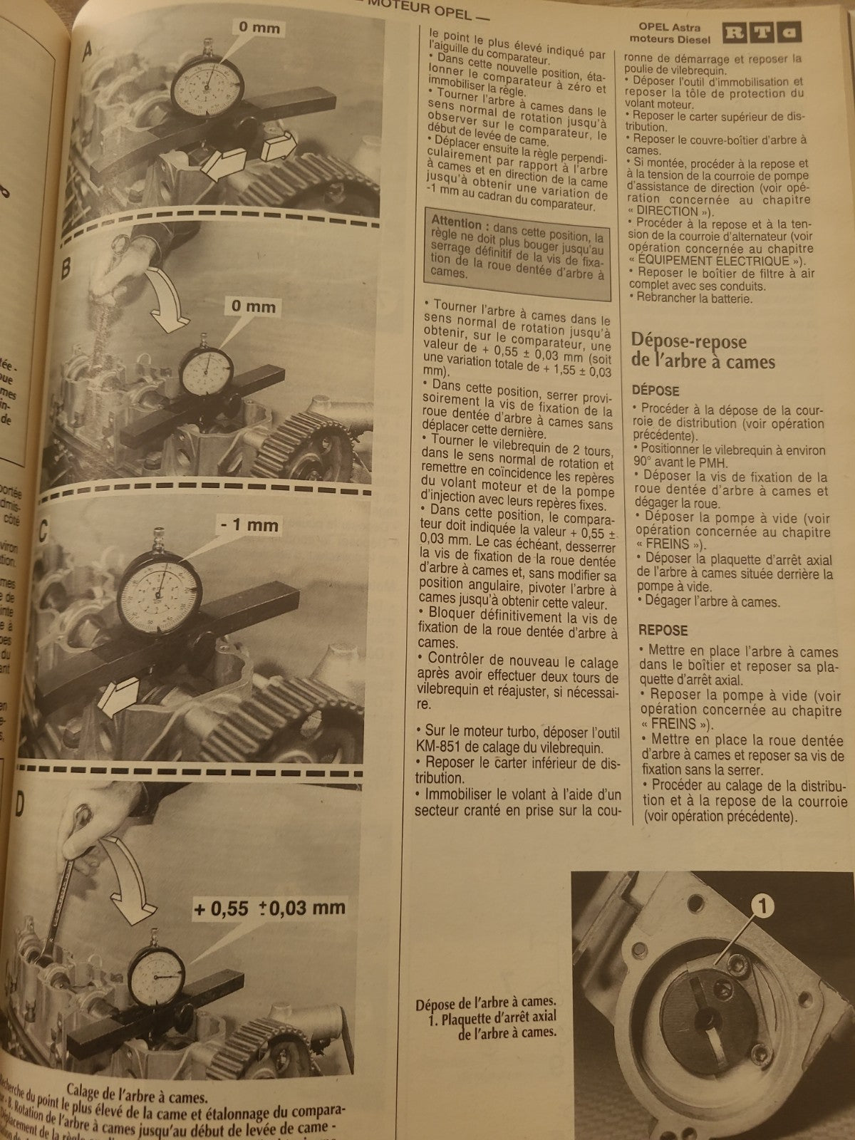 RTA Revue Technique Automobile Opel Astra Diesel 1995 (Liv212)