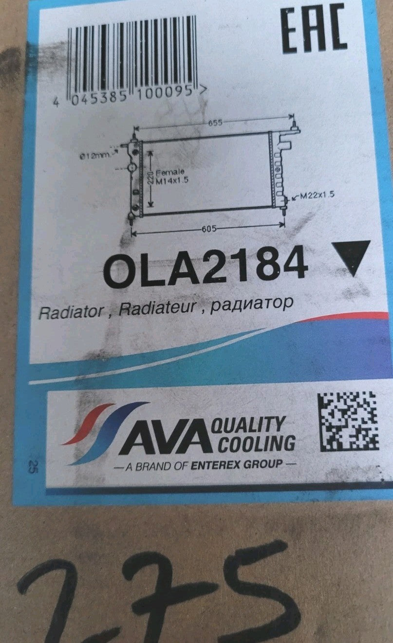 Radiateur Opel Corsa Combo B Tigra  00 Chevrolet OLA2184 3322938220204 (#AUT275)