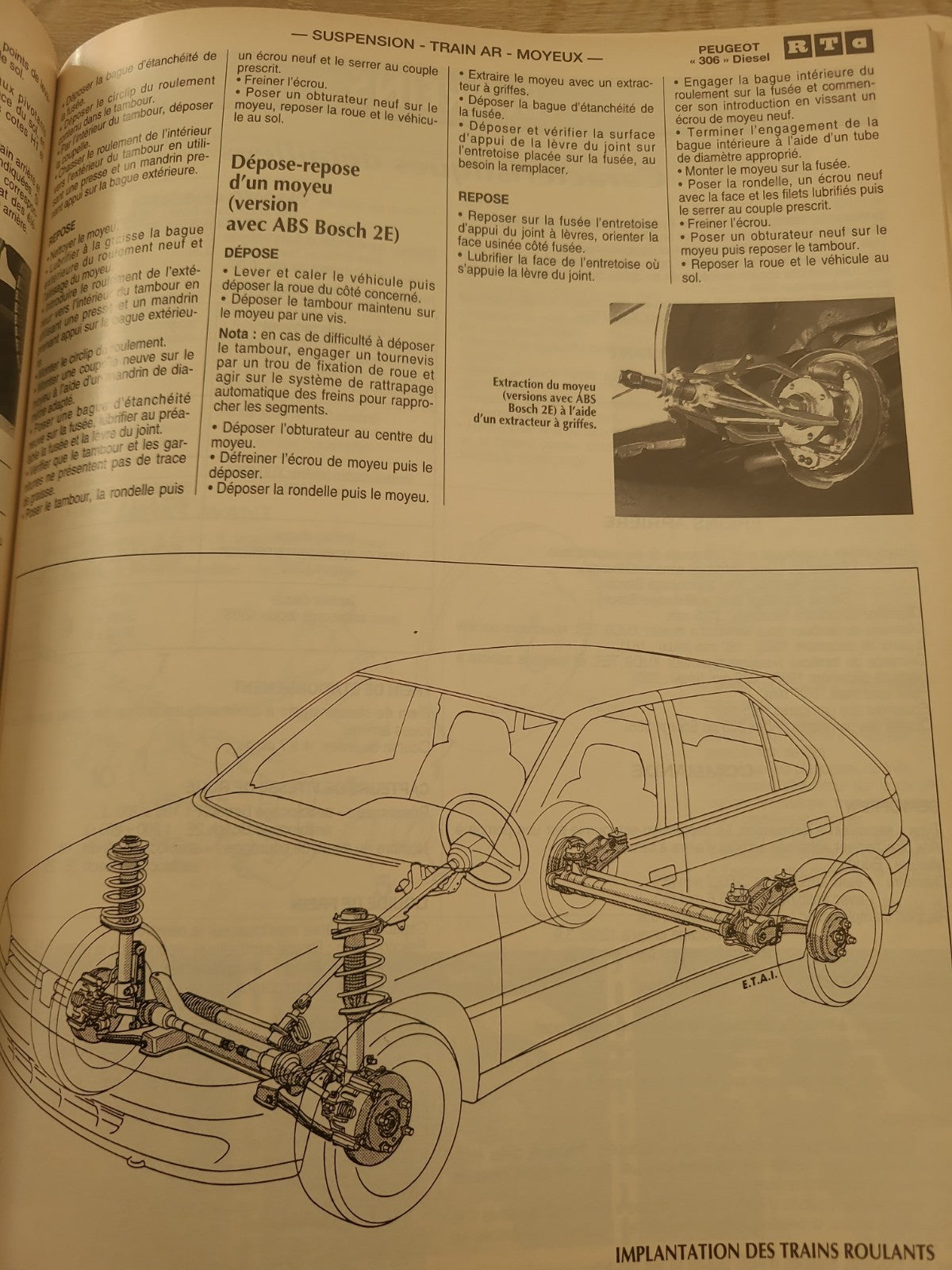 RTA Revue Technique Automobile Peugeot 306 Diesel 1995 (Liv210)