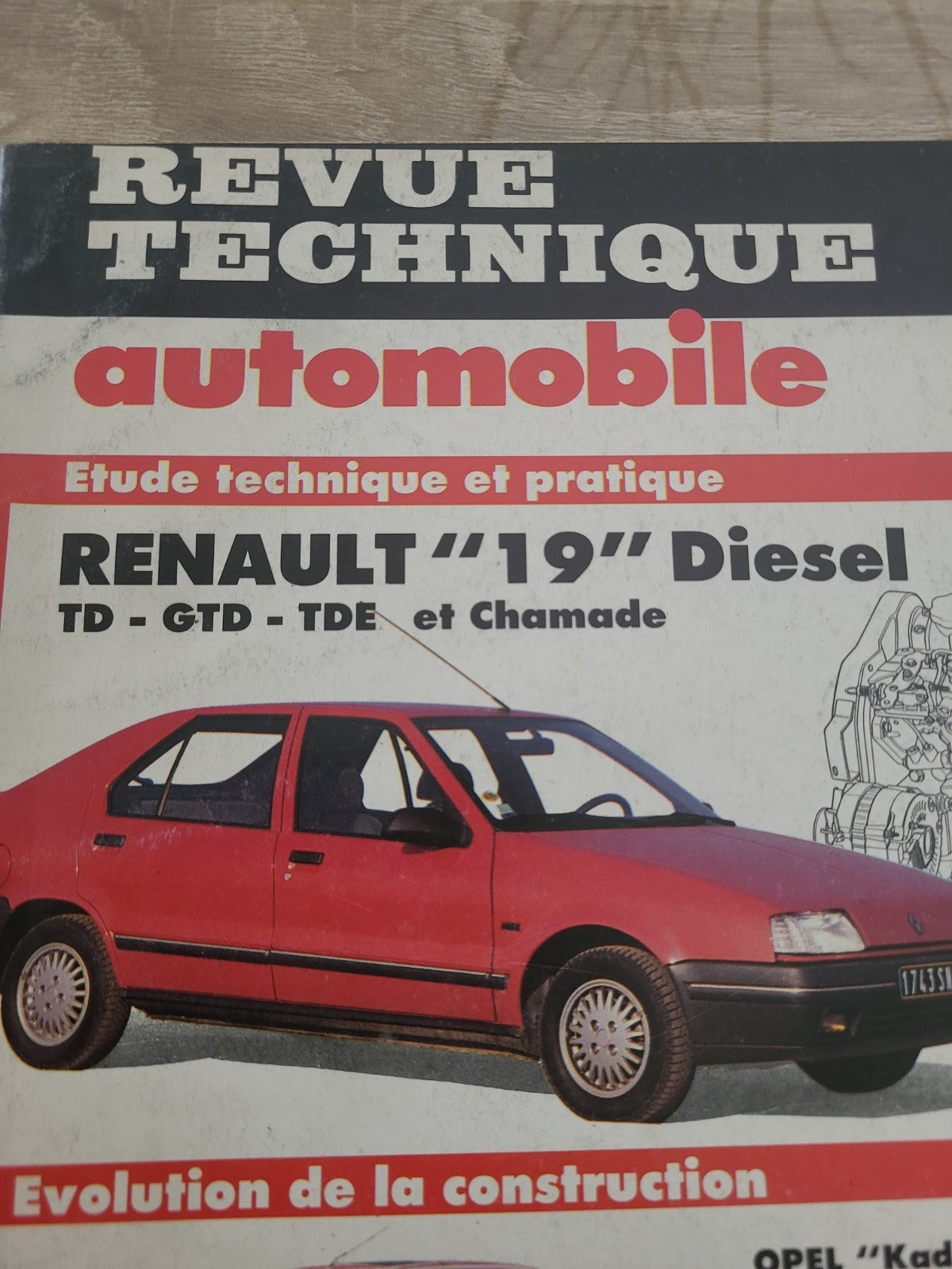 RTA Revue Technique Automobile Renault 19 Diesel 1990 (Liv213)