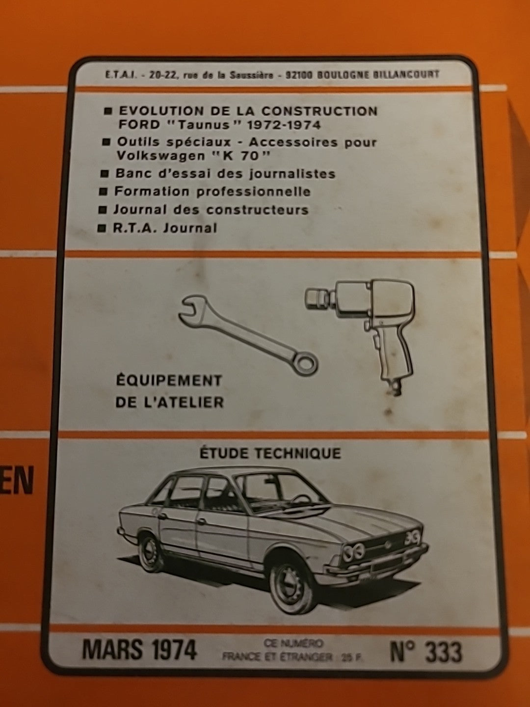 Revue Technique Auto Rta Volkswagen K70 L LS (Liv100)
