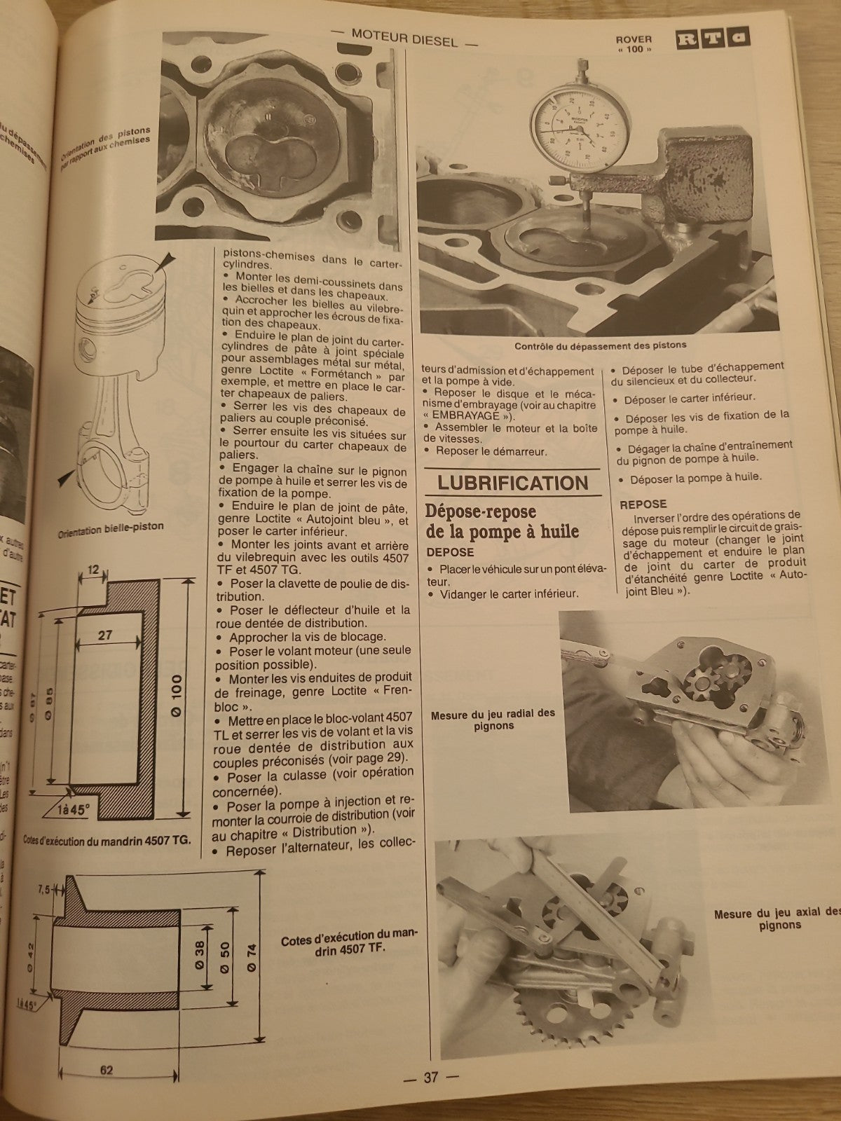 RTA Revue Technique Automobile Rover Série 100 1993 (Liv179)