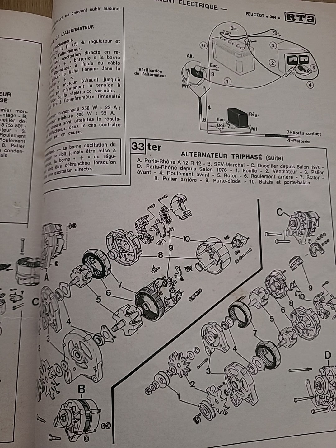 Revue Technique PEUGEOT 304 RTA de 122 pages (Liv28)