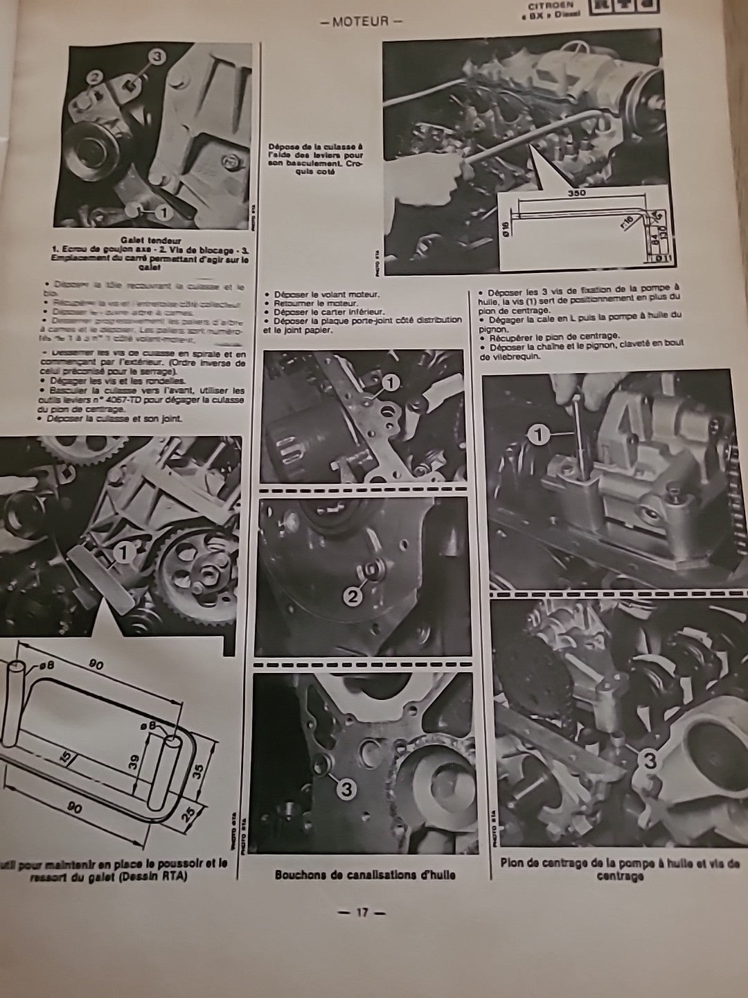 Revue Technique CITROEN BX Diesel RTA de 89 pages (Liv63)