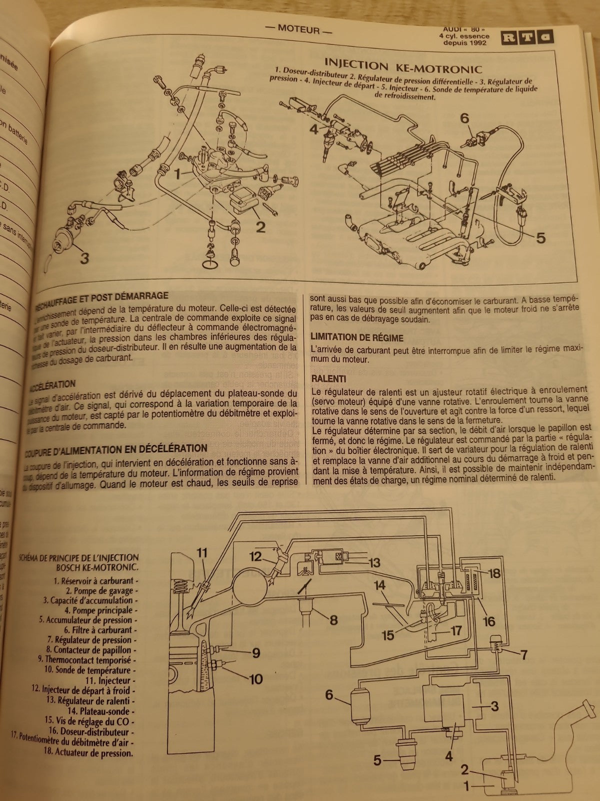 RTA Revue Technique Automobile Audi 80 Essence 1993 (Liv199)