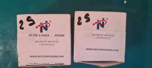 Paire de filtre à huile Yamaha 250 450 yzf yfz  voir photo pour annee (jo 2S)