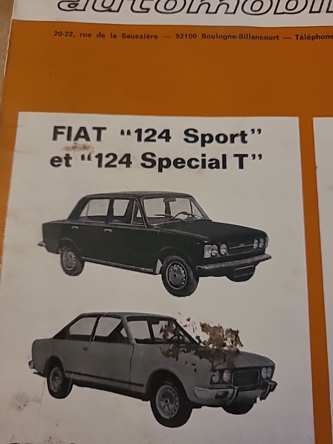 Revue Technique Auto FIAT 124 Sport Special T  RTA de 85 pages (Liv79)