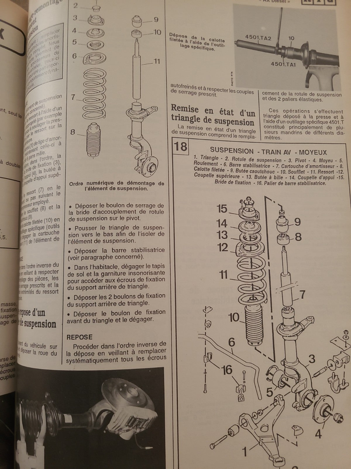 RTA Revue Technique Automobile Citroën AX Diesel 1989 (Liv184)