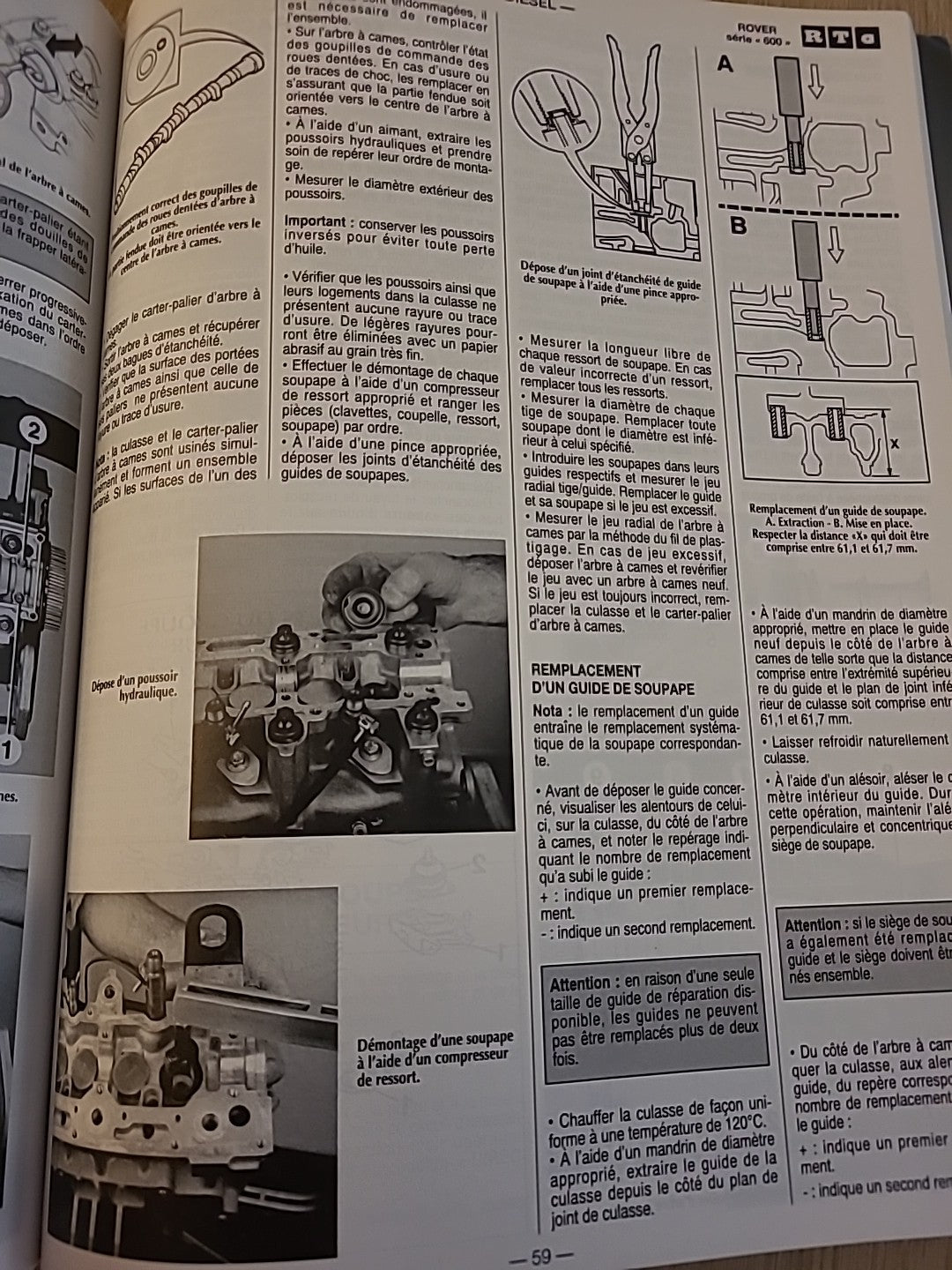 Revue Technique Auto ROVER 600 RTA de 134 pages (Liv89)