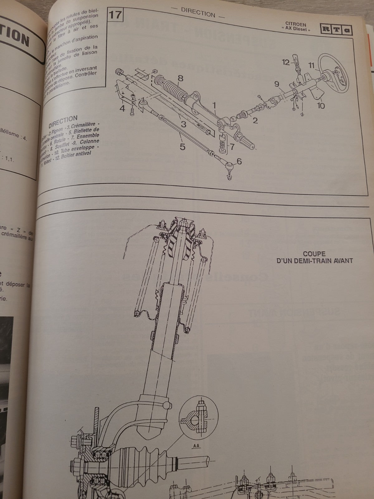 RTA Revue Technique Automobile Citroën AX Diesel 1989 (Liv184)
