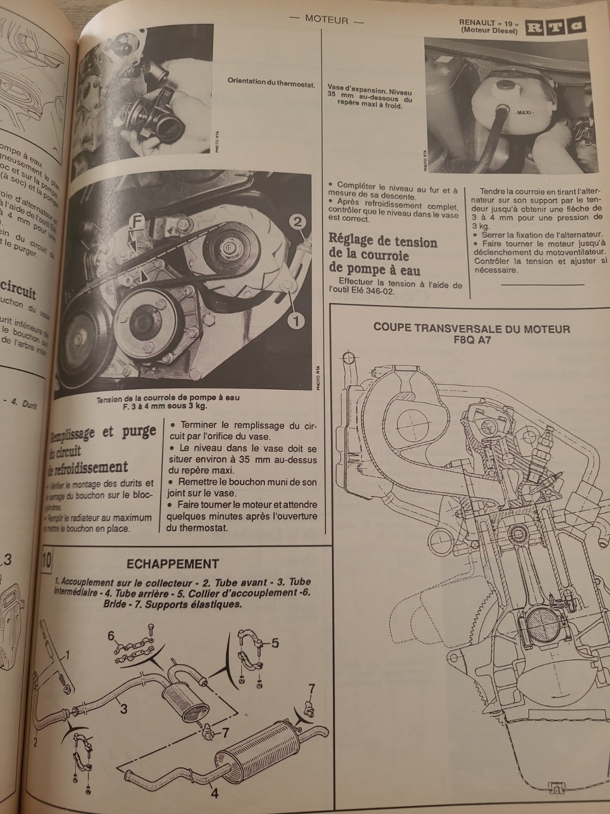 RTA Revue Technique Automobile Renault 19 Diesel 1990 (Liv213)