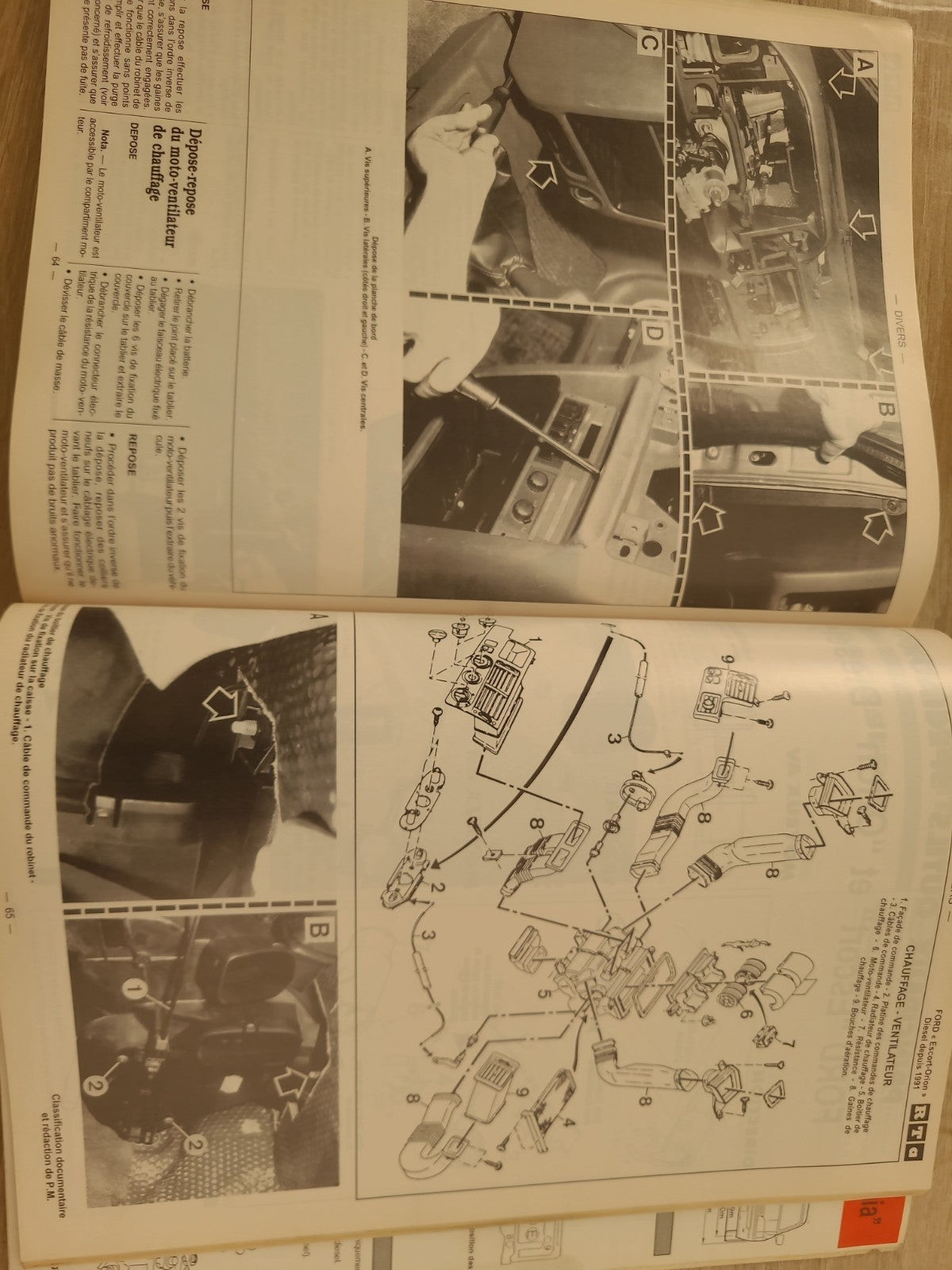 Revue Technique Auto Ford Escort Et Orion Après 91 Diesel RTA  (Liv134)