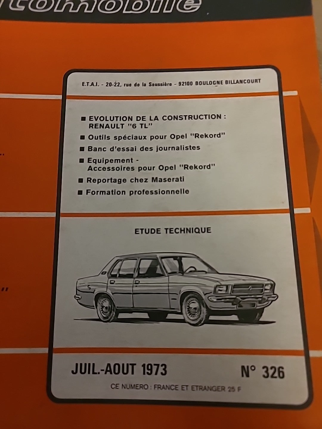 Revue Technique Auto Opel Rekord Série 2 RTA de 126 pages (Liv106)