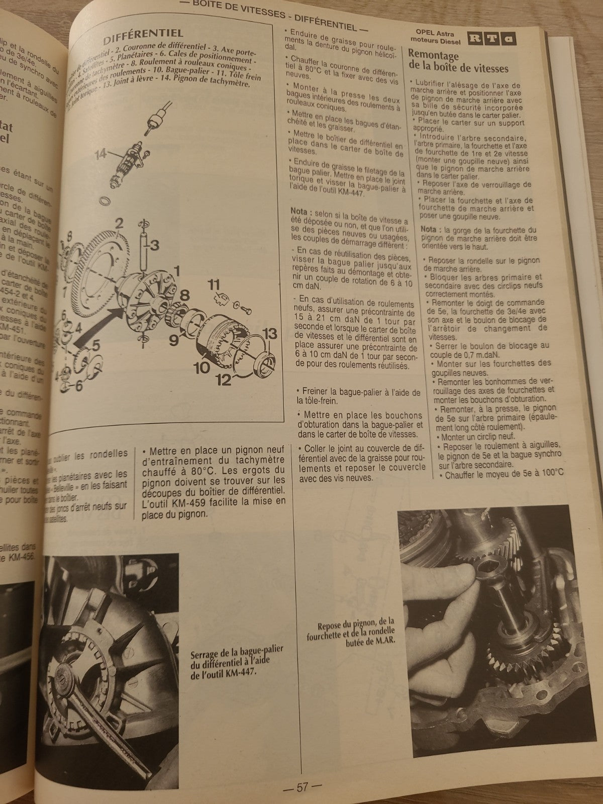 RTA Revue Technique Automobile Opel Astra Diesel 1995 (Liv212)