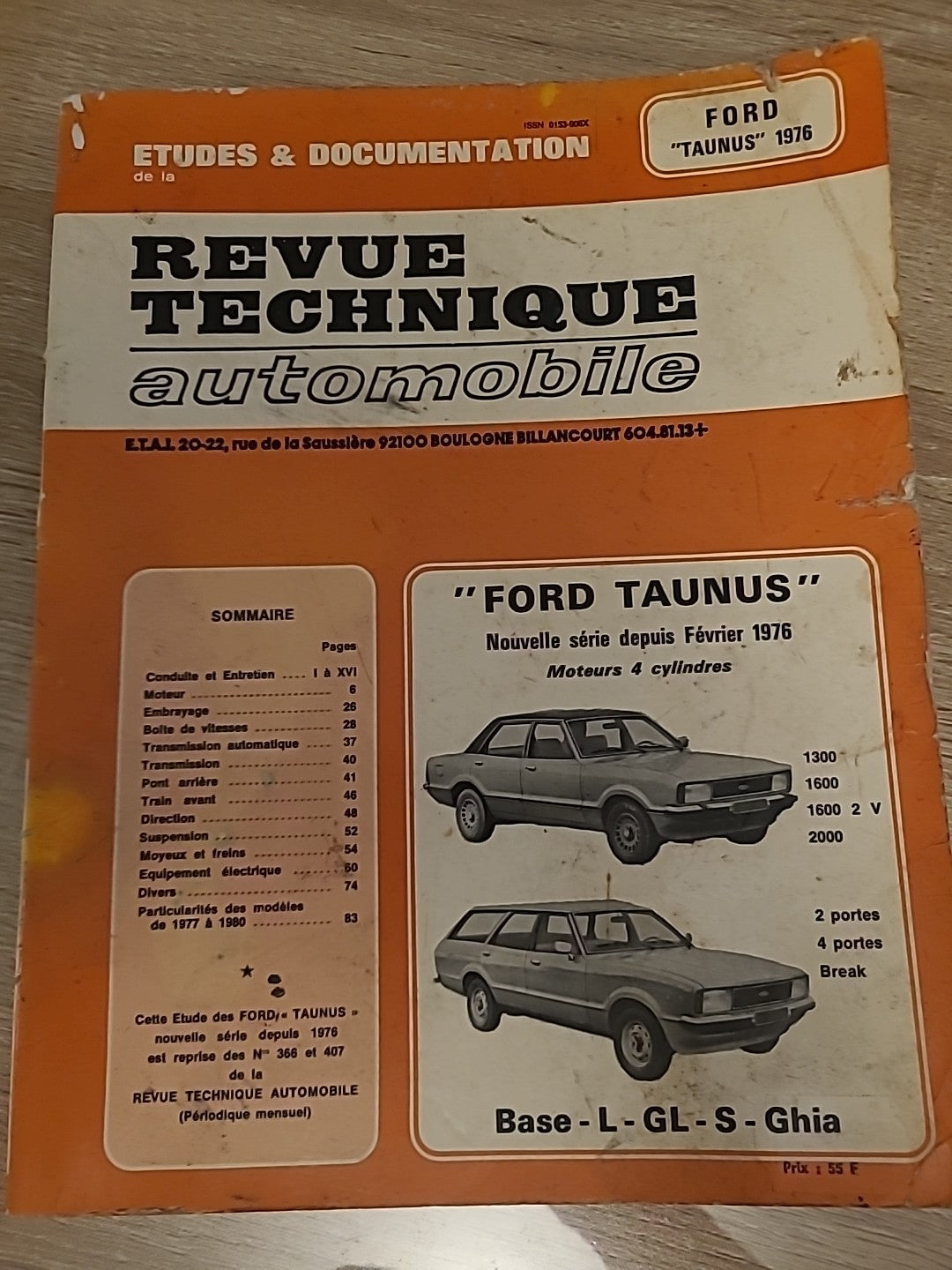 Revue Technique Auto Ford Taunus  RTA de 94 pages (Liv105)