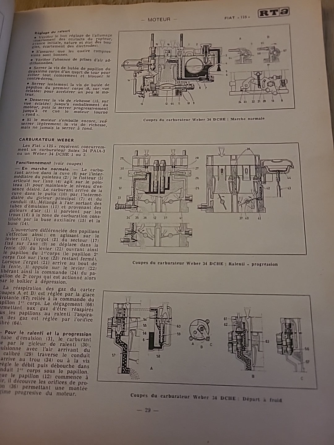 Revue Technique Auto FIAT 125 RTA de 78 pages (Liv78)