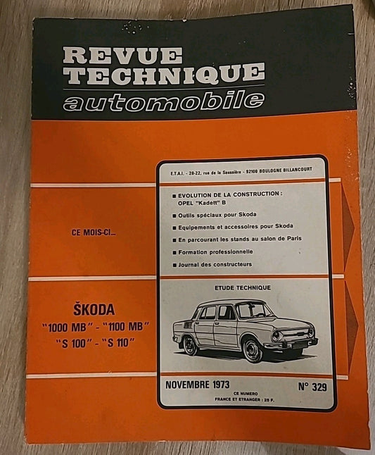 Revue Technique SKODA 1000 1100 MB S100 S110 RTA de 129 pages (Liv15)