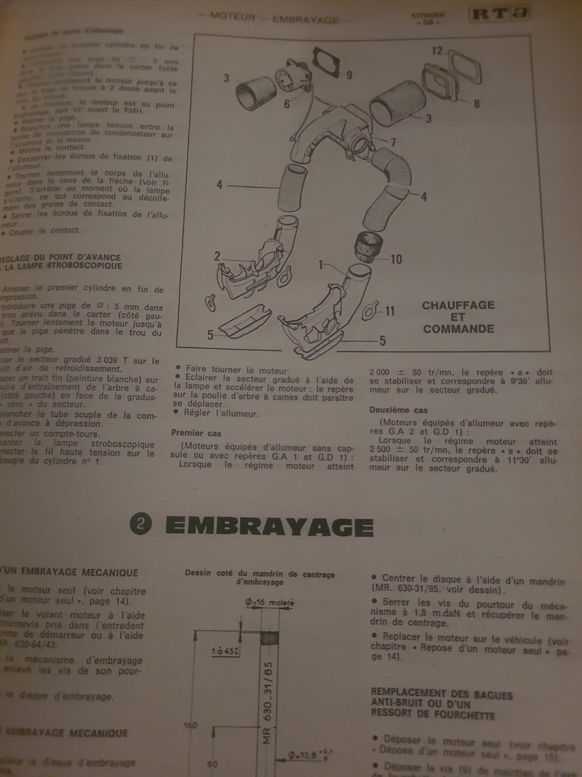 RTA Revue Technique Automobile Citroën GS Livre Ancien 1971 (Liv244)