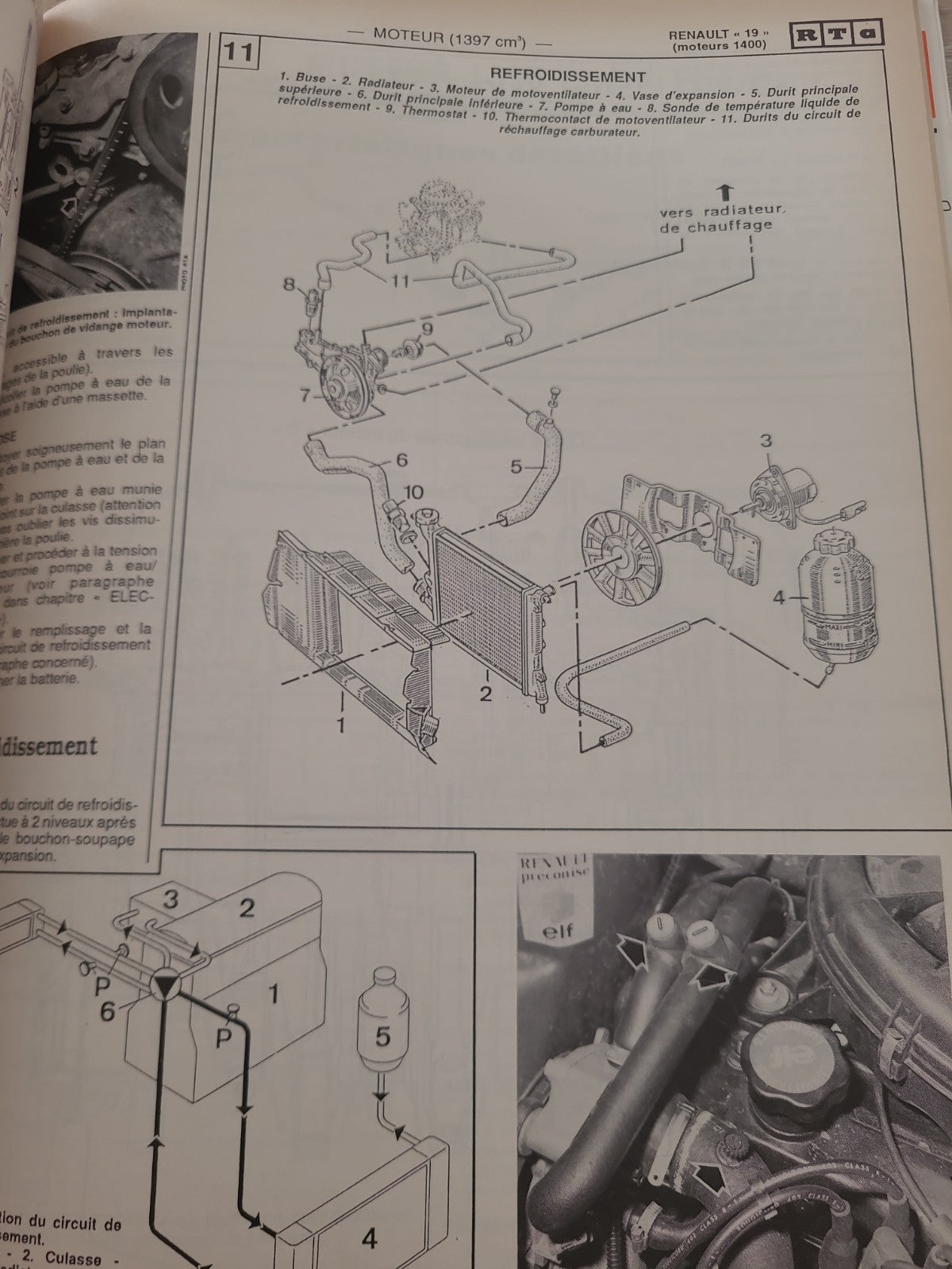 RTA Revue Technique Automobile Renault 19 1400 1989 (Liv226)