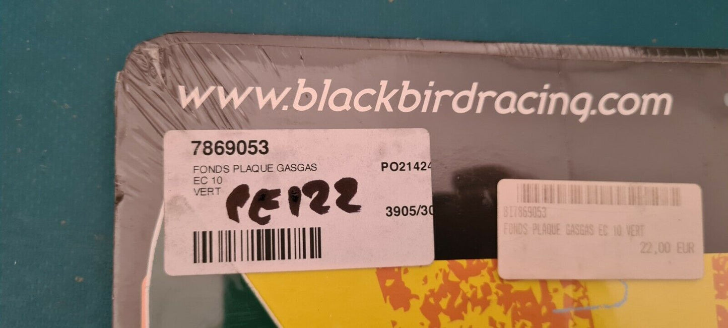 Kit Fond de plaque numéro Gas Gas de 2010 enduro vert (code PE122)