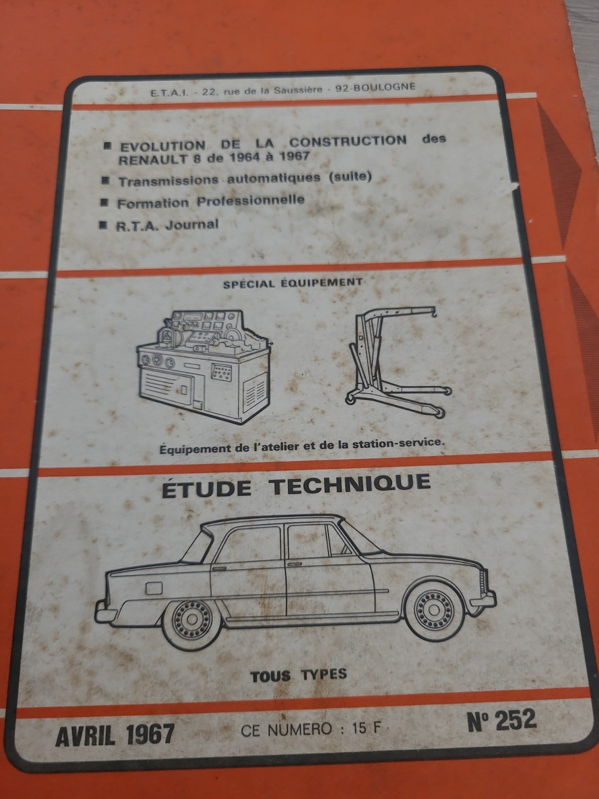 RTA Revue Technique Automobile Alfa Romeo Giulia 1967 (Liv168)