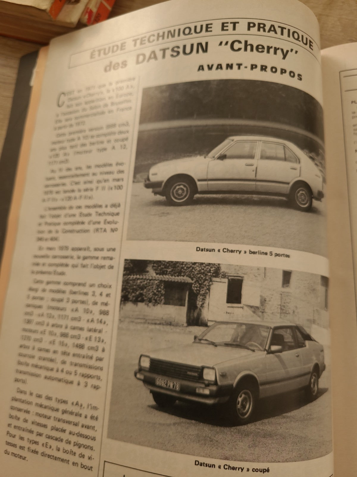 RTA Revue Technique Automobile Datsun Cherry 1982 (Liv173)