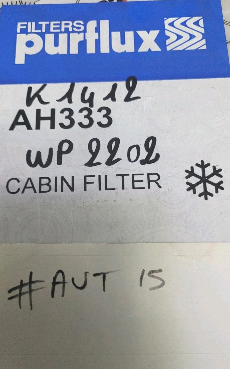 filtre Habitacle Toyota Lexus Purflux AH333 (#AUT15)