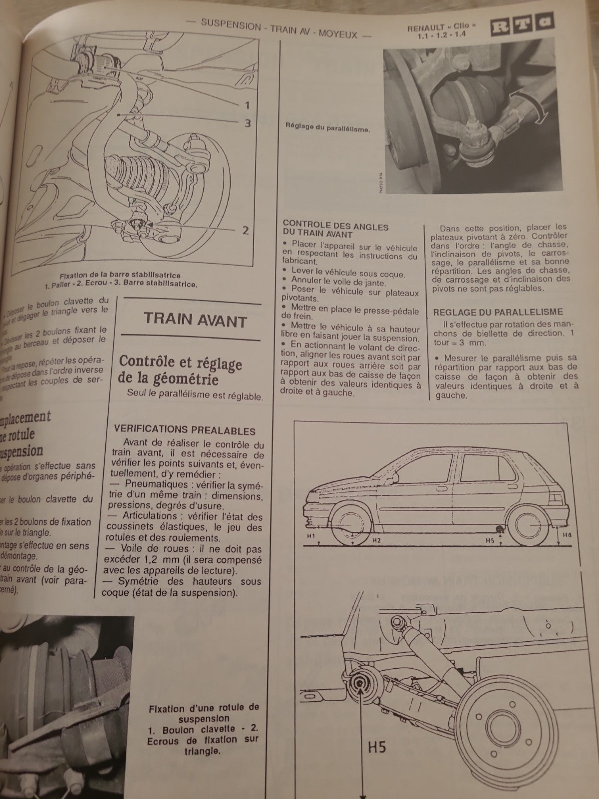 RTA Revue Technique Automobile Renault Clio Essence Cleon Énergy 1991 (Liv211)