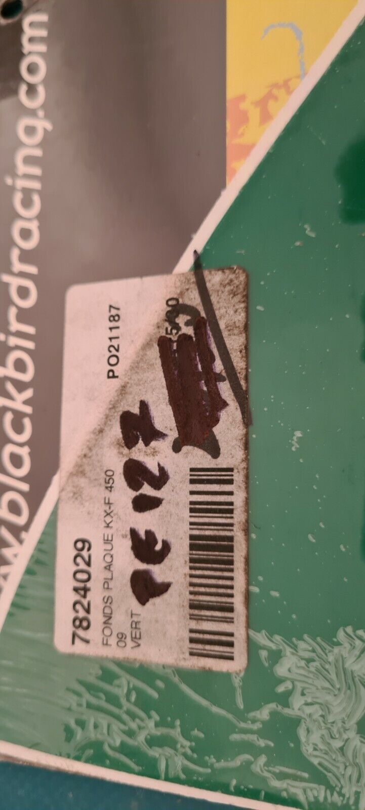 Kit Fond de plaque numeros KXF 2009 450 (code PE127)