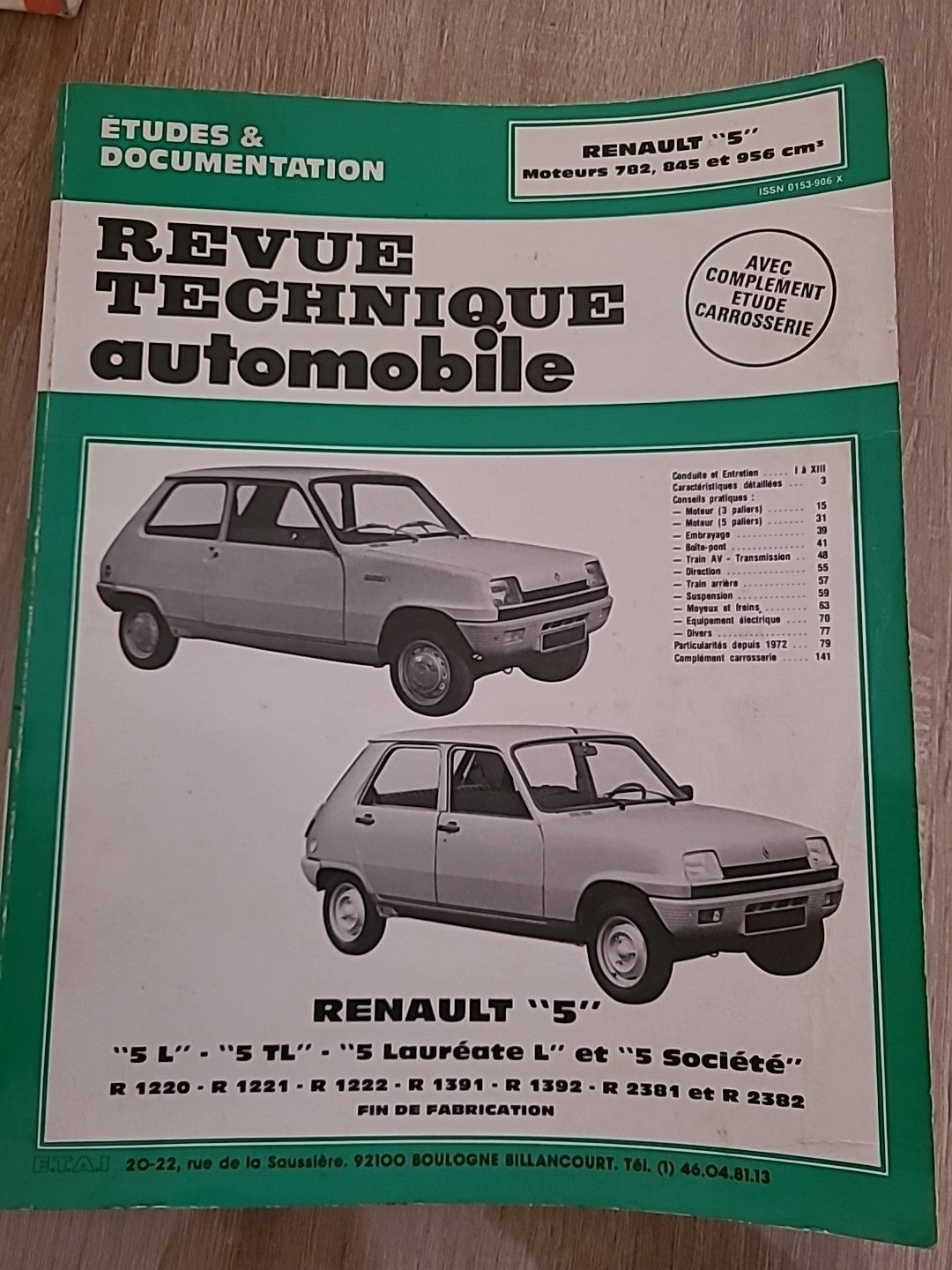 Revue Technique Renault 5  RTA de 148 pages (Liv33)
