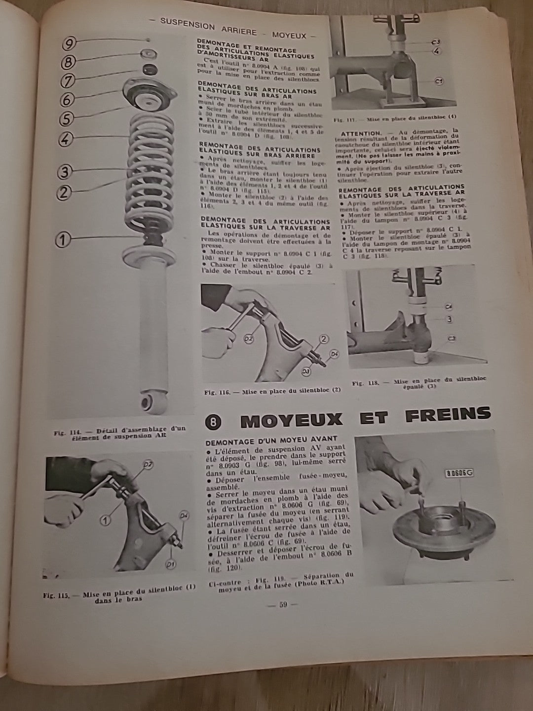 Revue Technique PEUGEOT 204 de 105 pages (Liv53)