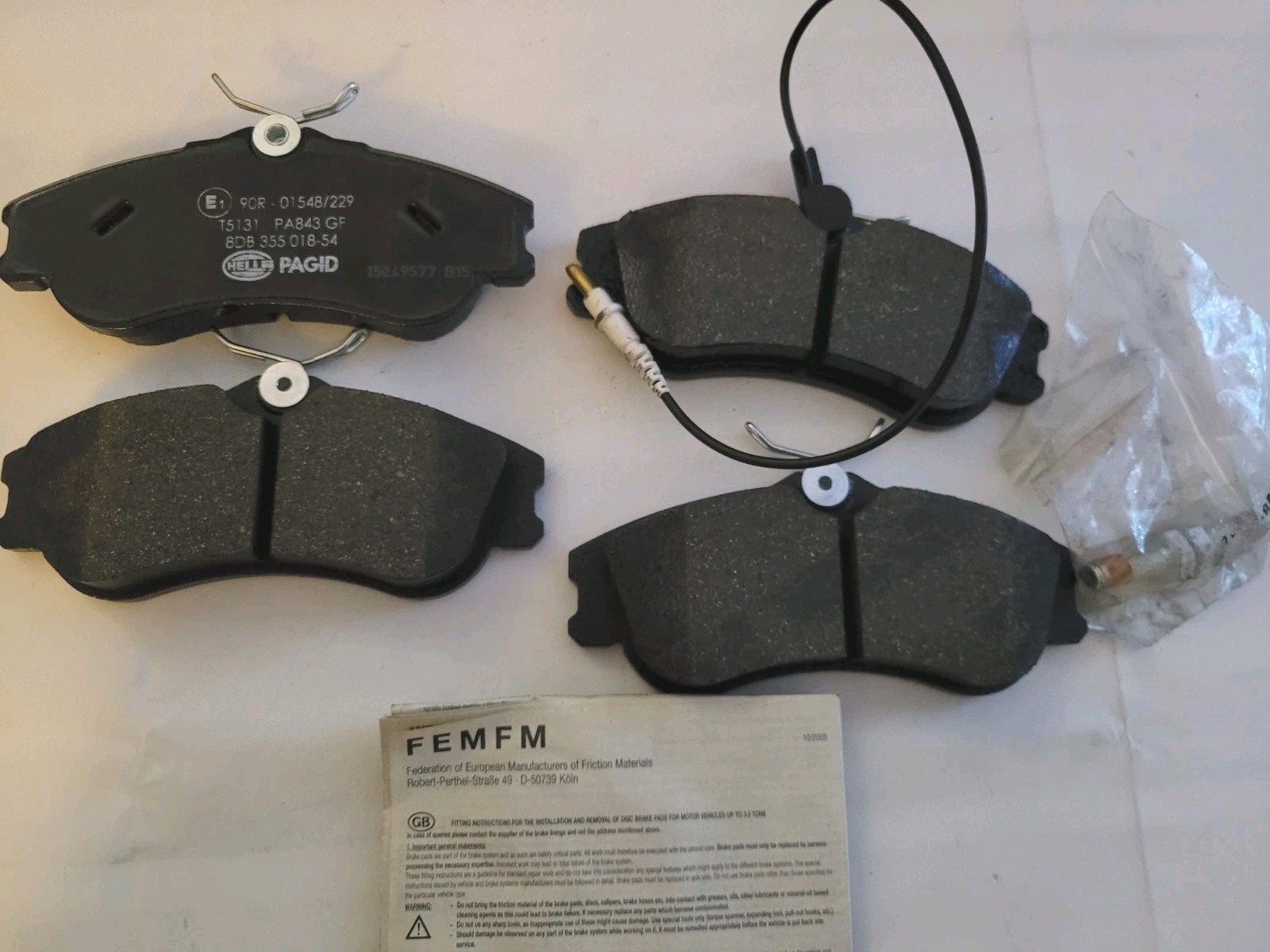 Jeu Plaquettes Av NEUF Peugeot Citroën Xsara Picasso 206 4082300362855 (#AUT296)