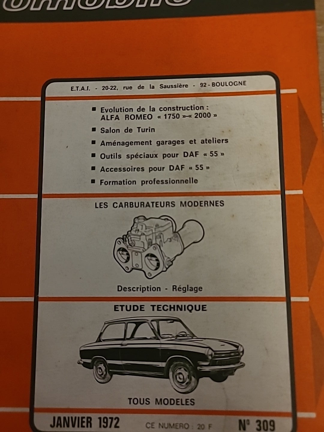 Revue Technique Auto Daf 55 RTA de 110 pages (Liv103)