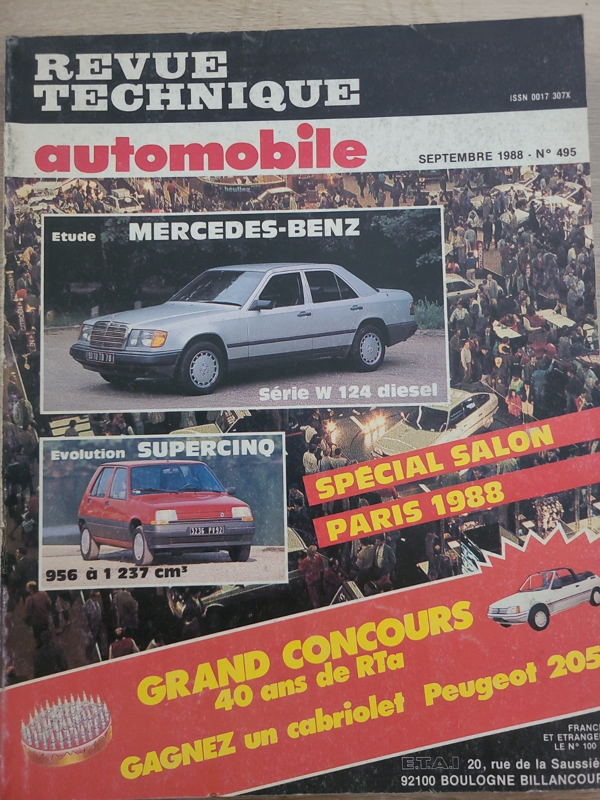 RTA Revue Technique Automobile Mercedes W124 Diesel 1988 (Liv183)
