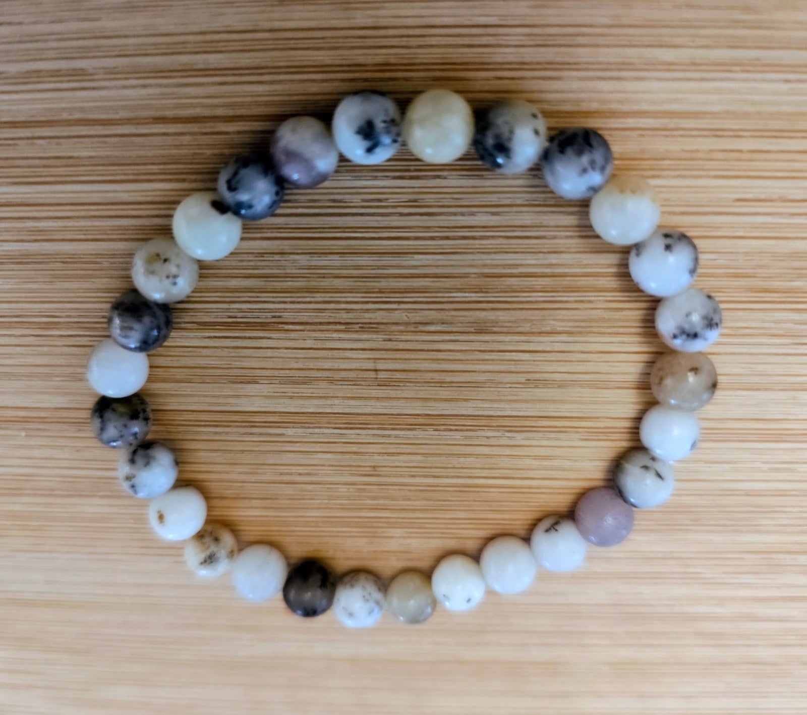 Bracelet Extensible Perles 6mm Dendritique (Min10)