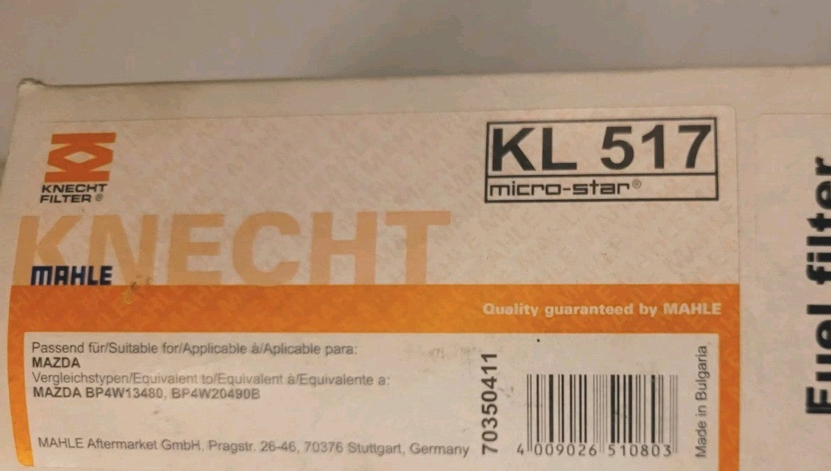 Filtre À Carburant  Mazda Mx5  Knecht Mhale KL517 Wf8374  (#AUT89)
