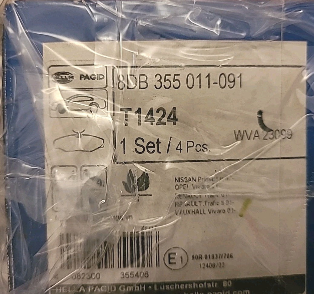 Jeu De Plaquettes Av Renault Trafic Nissan Opel 8db355011.091 Wva23099 (#AUT188)