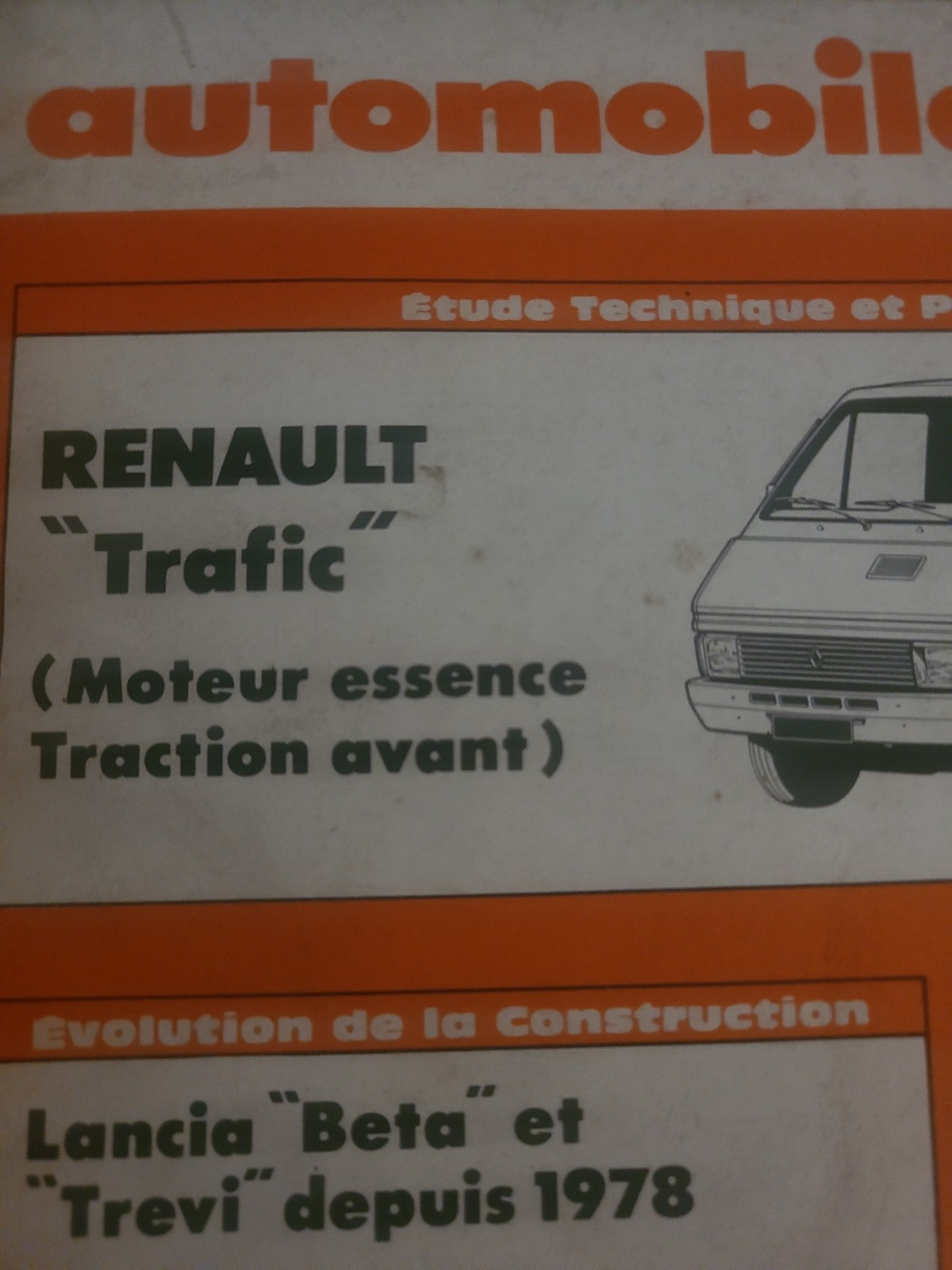 RTA Revue Technique Automobile Renault Trafic Livre Ancien 1983 (Liv239)