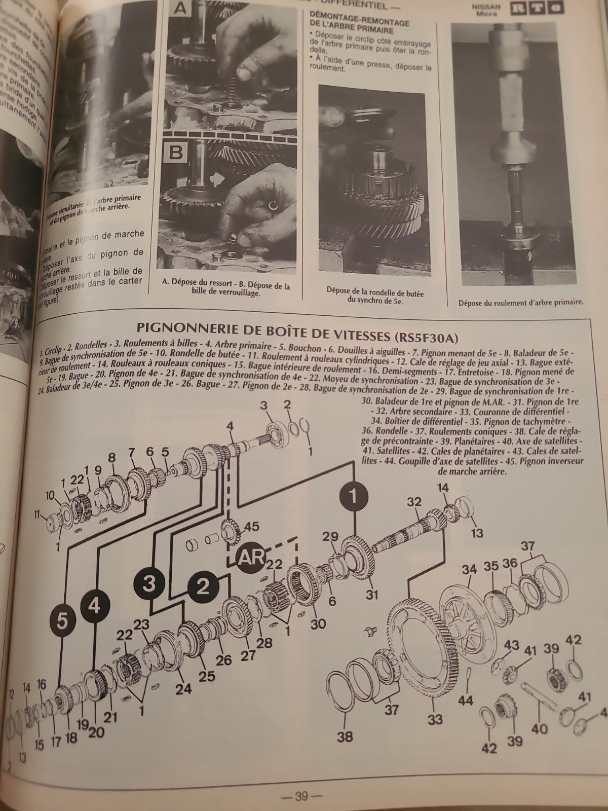 RTA Revue Technique Automobile Nissan Micra Après 93 1995 (Liv190)