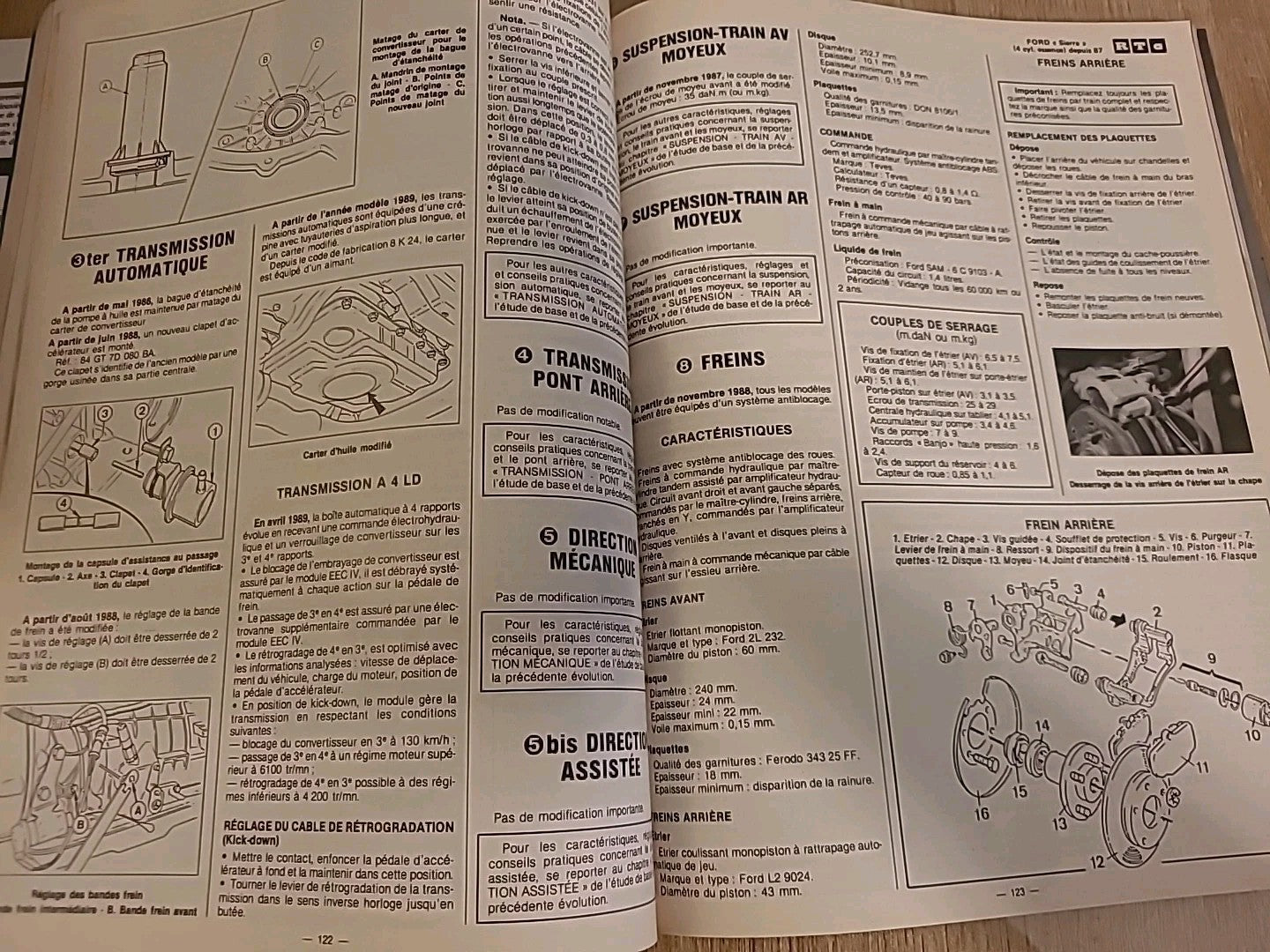 Revue Technique FORD SIERRA ESSENCE ET DIESEL RTA de + De150 pages (Liv18)