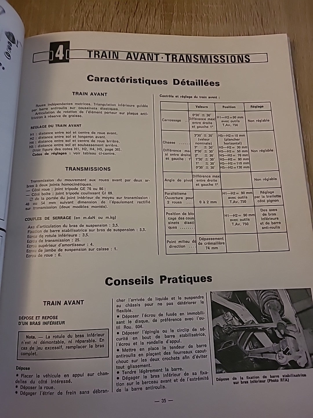 Revue Technique RENAULT 14 L TL GTL  RTA de 92 pages (Liv71)