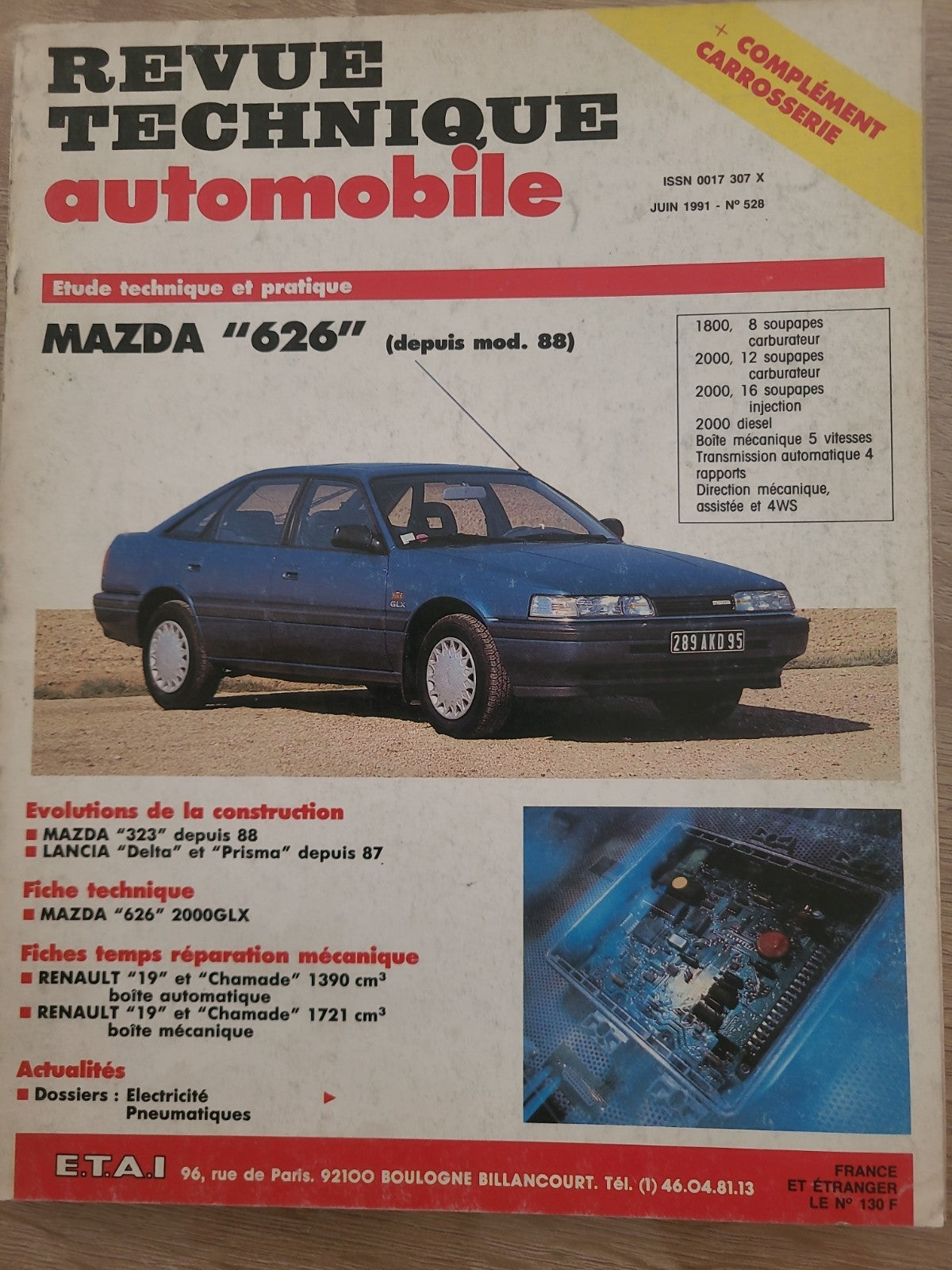 RTA Revue Technique Automobile Mazda 626 Après 1988 (Liv187)