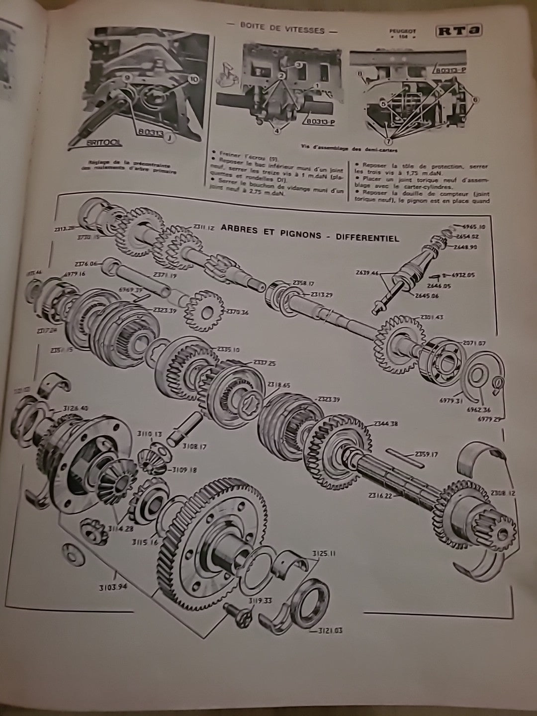 Revue Technique PEUGEOT 104 RTA de 78 pages (Liv65)