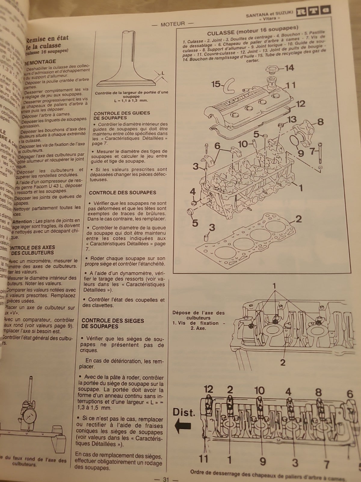 RTA Revue Technique Automobile Suzuki Santana Vitara 1993 (Liv191)