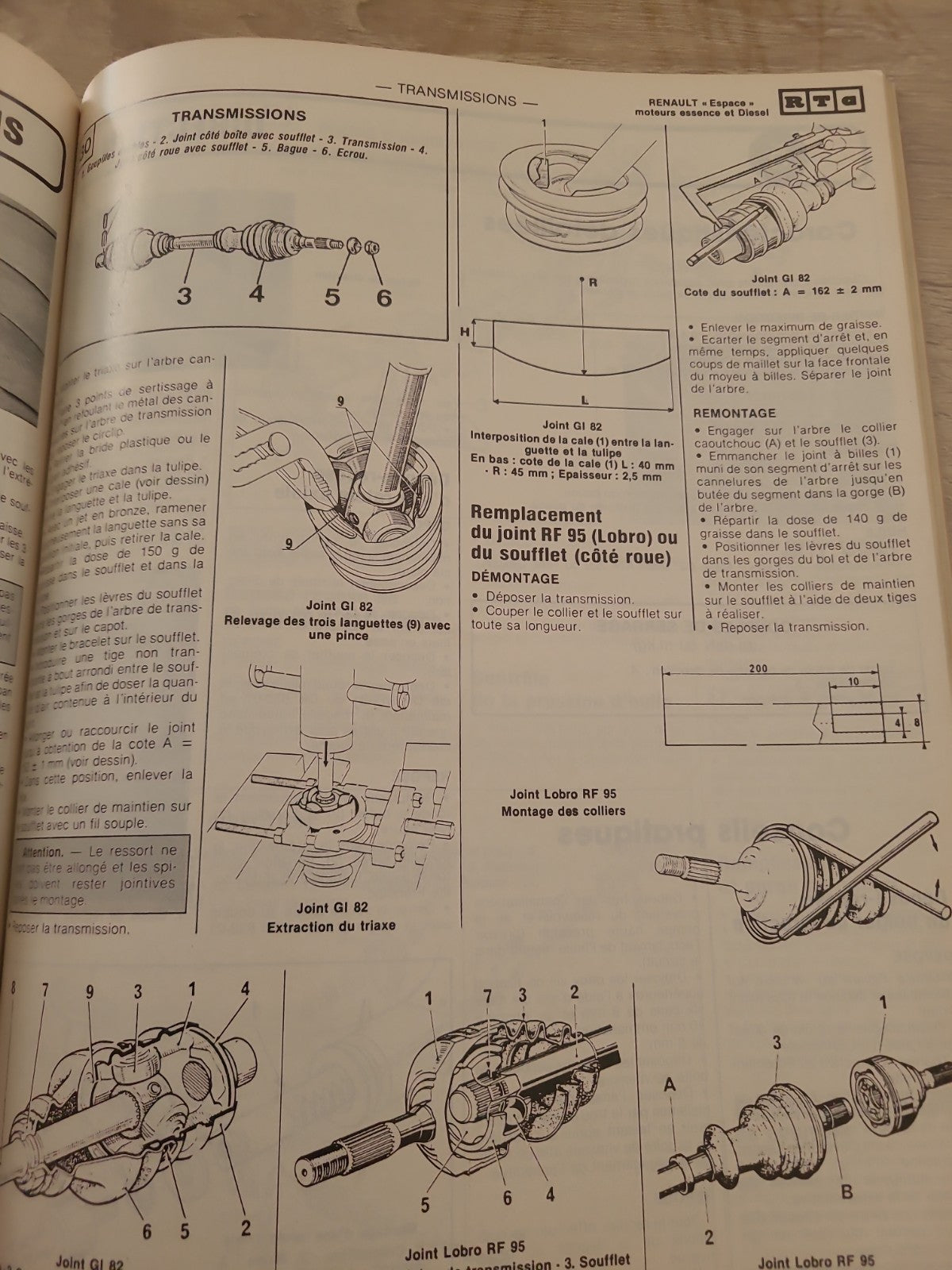 RTA Revue Technique Automobile Renault Espace Essence Et Diesel 1987 (Liv192)
